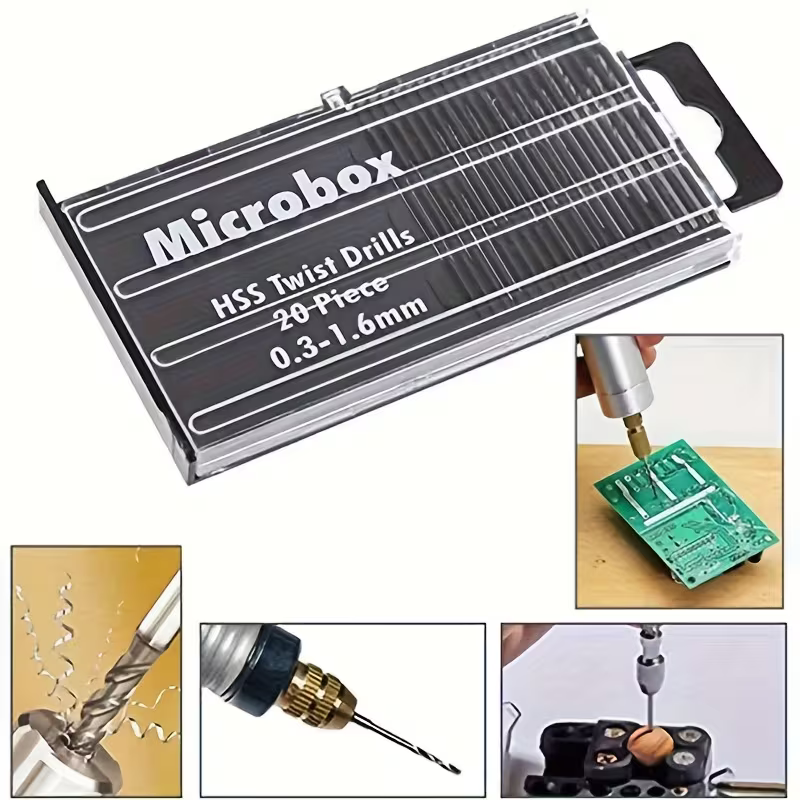 ARCHIMEDES TWIST DRILL + 20PC MICRO HSS BITS JEWELLERY WATCH REPAIR MODEL CRAFT