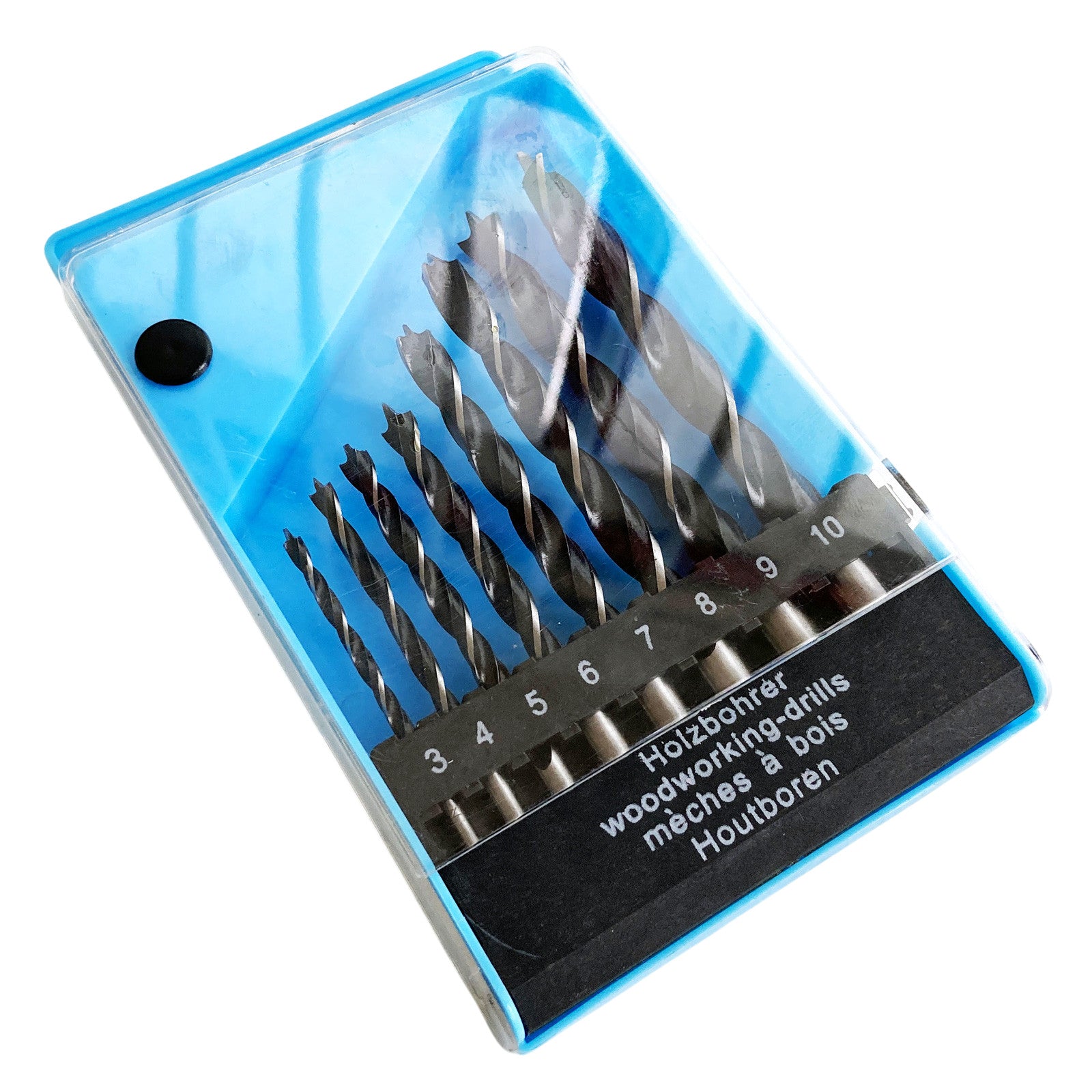 Silverline Right Angle Drill Attachment plus 8pc Drill Bits Set | 10mm Keyless Chuck for 90° Degree Drilling