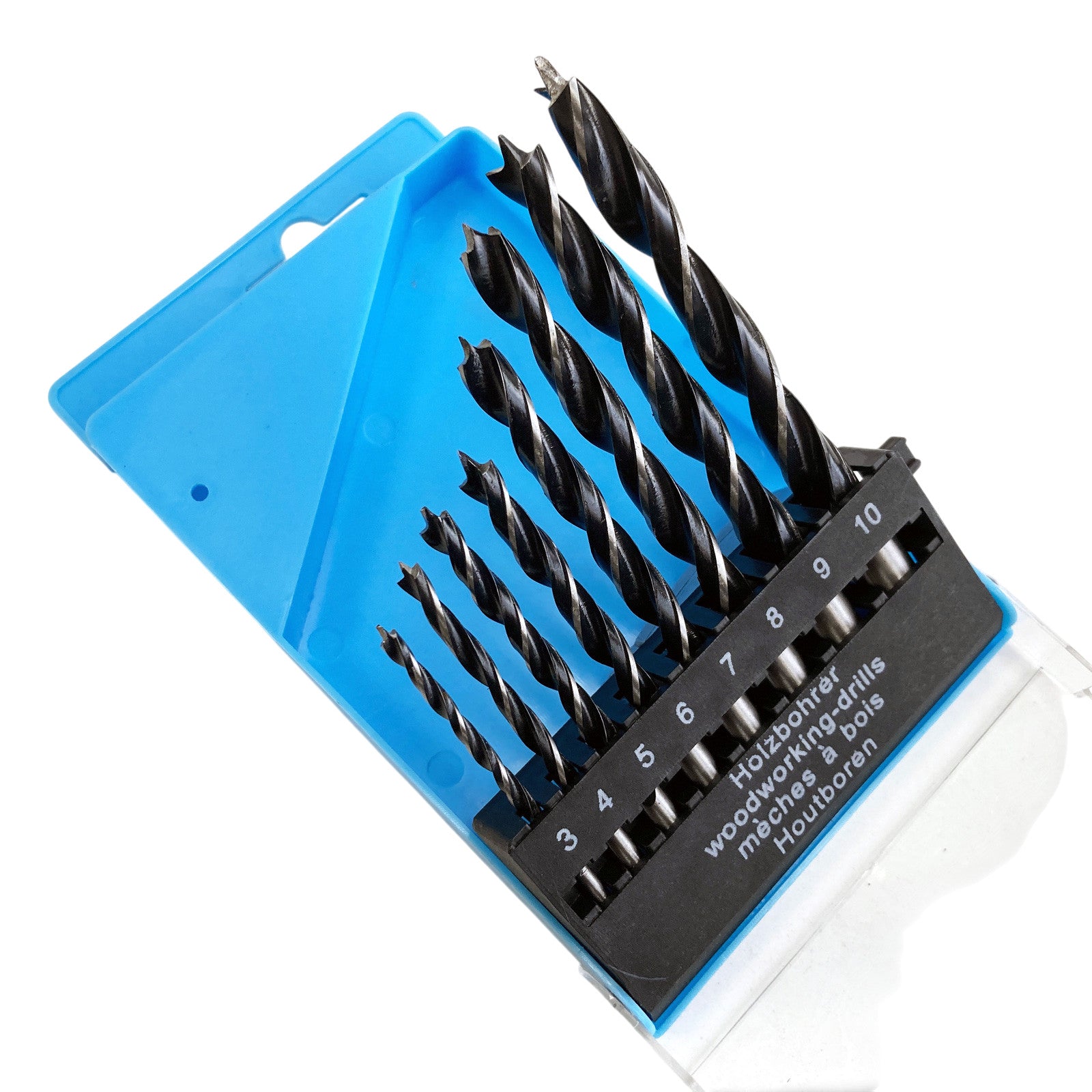 Silverline Right Angle Drill Attachment plus 8pc Drill Bits Set | 10mm Keyless Chuck for 90° Degree Drilling