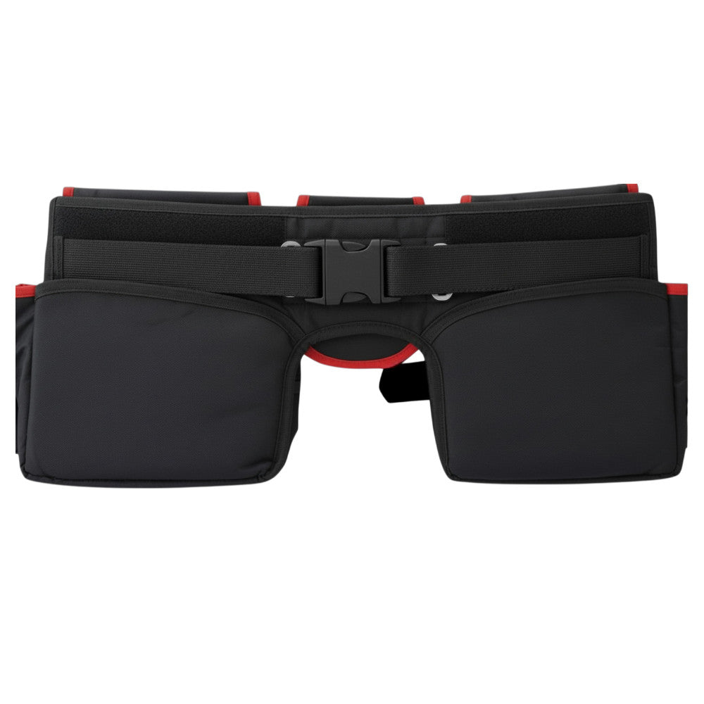 Draper Double Tool Belt Pouch 16 Pocket Black Red 67832