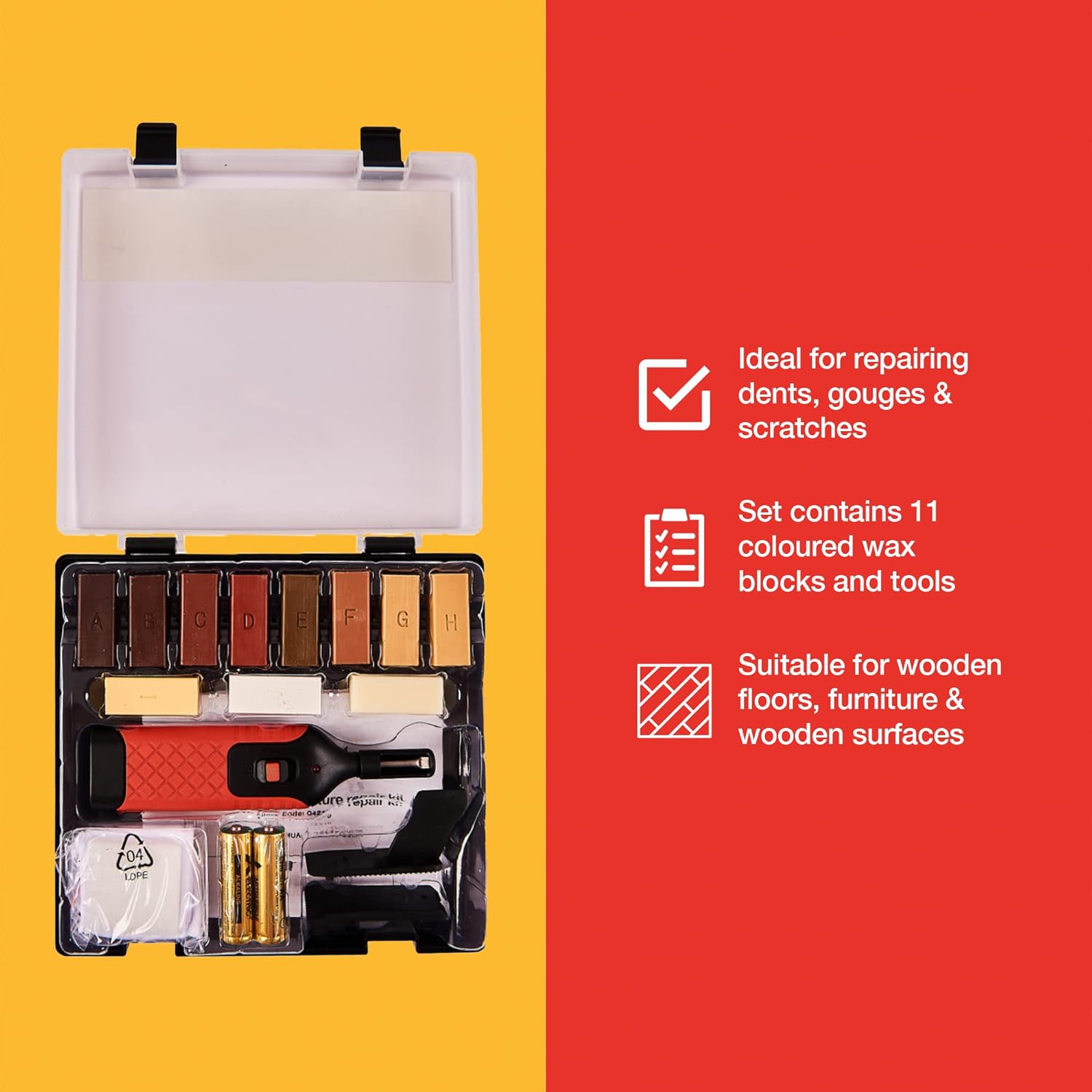 Amtech Laminate Floor & Worktop Repair Kit For Chips Scratches 3 Year Warranty