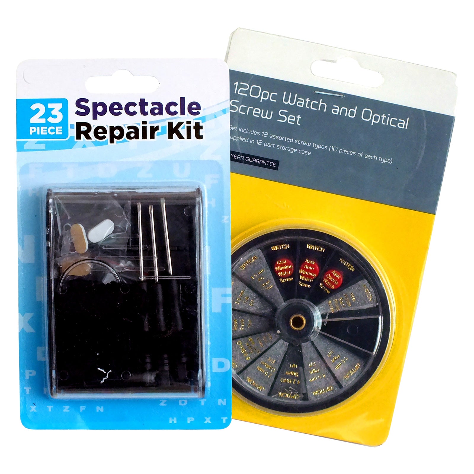 143pc Spectacle Repair Kit for Glasses and Sunglasses | Tool Set & Assorted Watch and Optical Screws