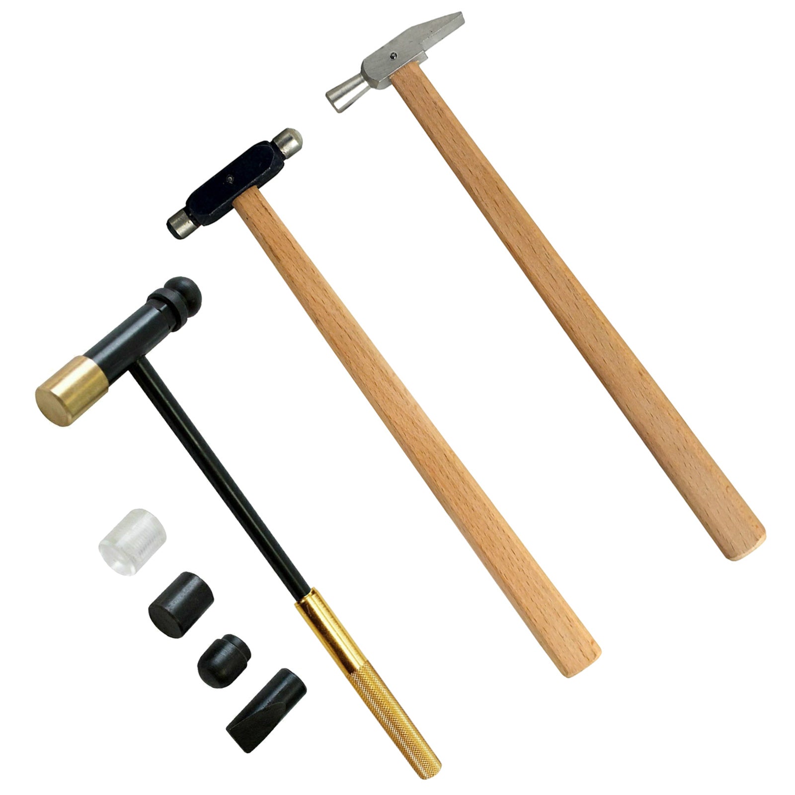 3pc Mini Precision Hammers Set | Watchmakers, Ball Pein and 6pc Multi Head | Jewellery Making, Watch Repair, Crafts and Hobbies