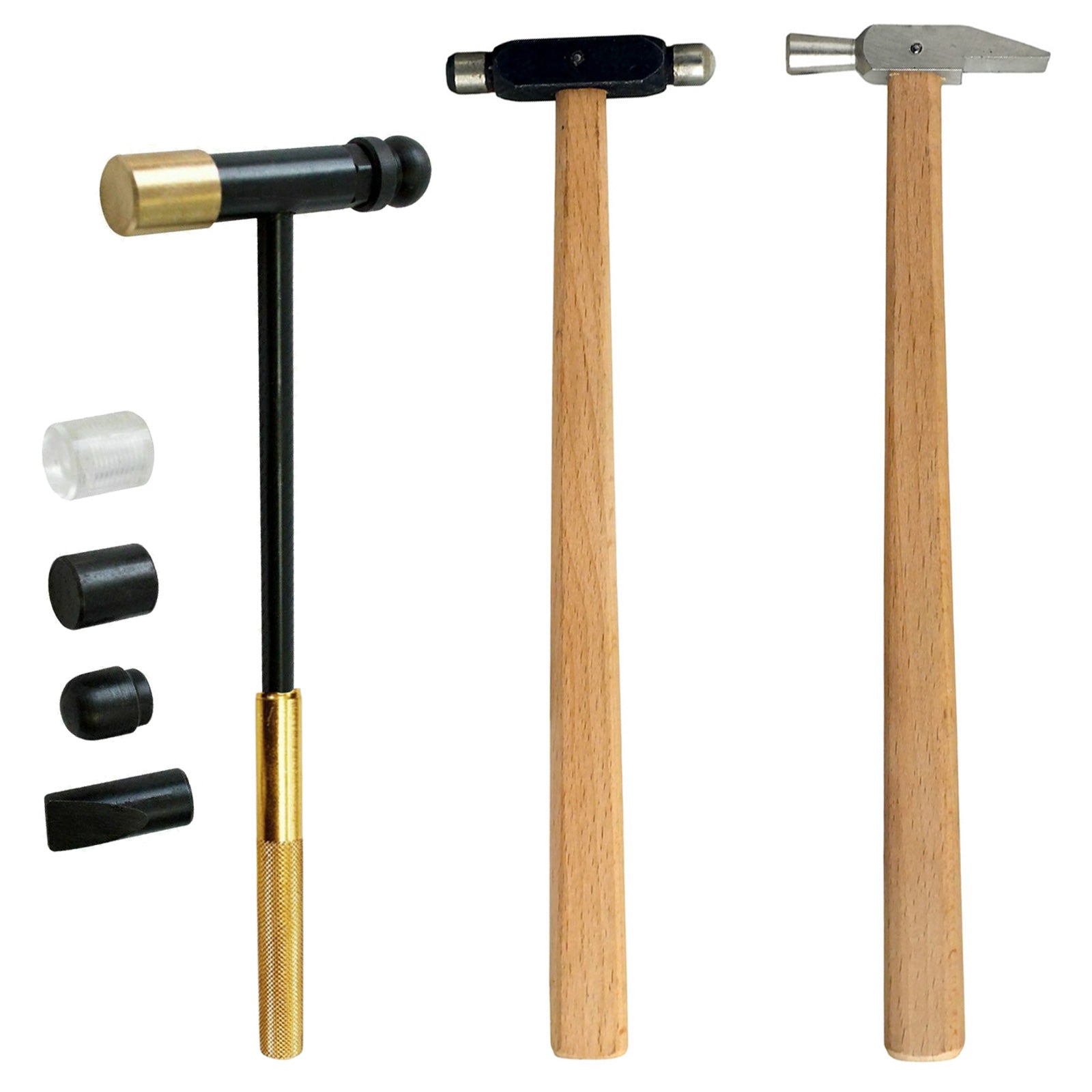 3pc Mini Precision Hammers Set | Watchmakers, Ball Pein and 6pc Multi Head | Jewellery Making, Watch Repair, Crafts and Hobbies