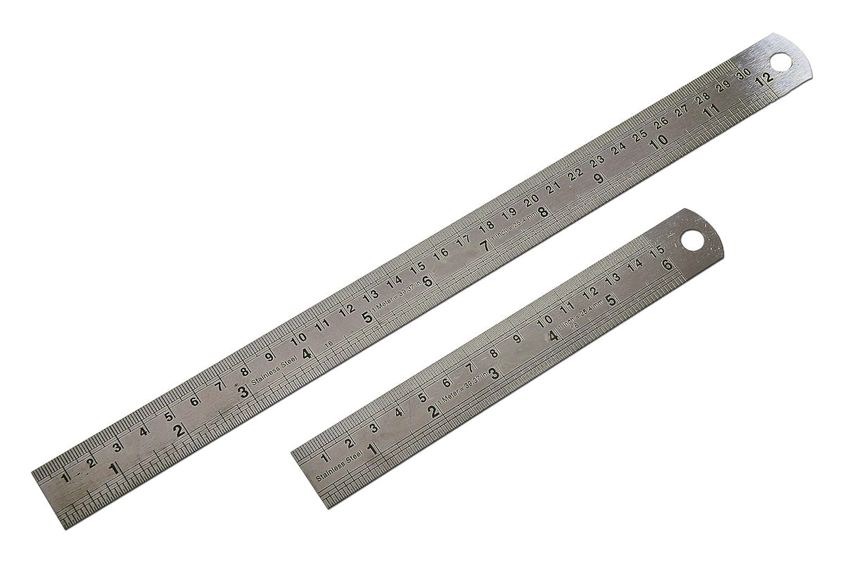 A4 Cutting Mat with Non Slip Self Healing Surface and Printed Grid Lines + 2pc Steel Rule Set