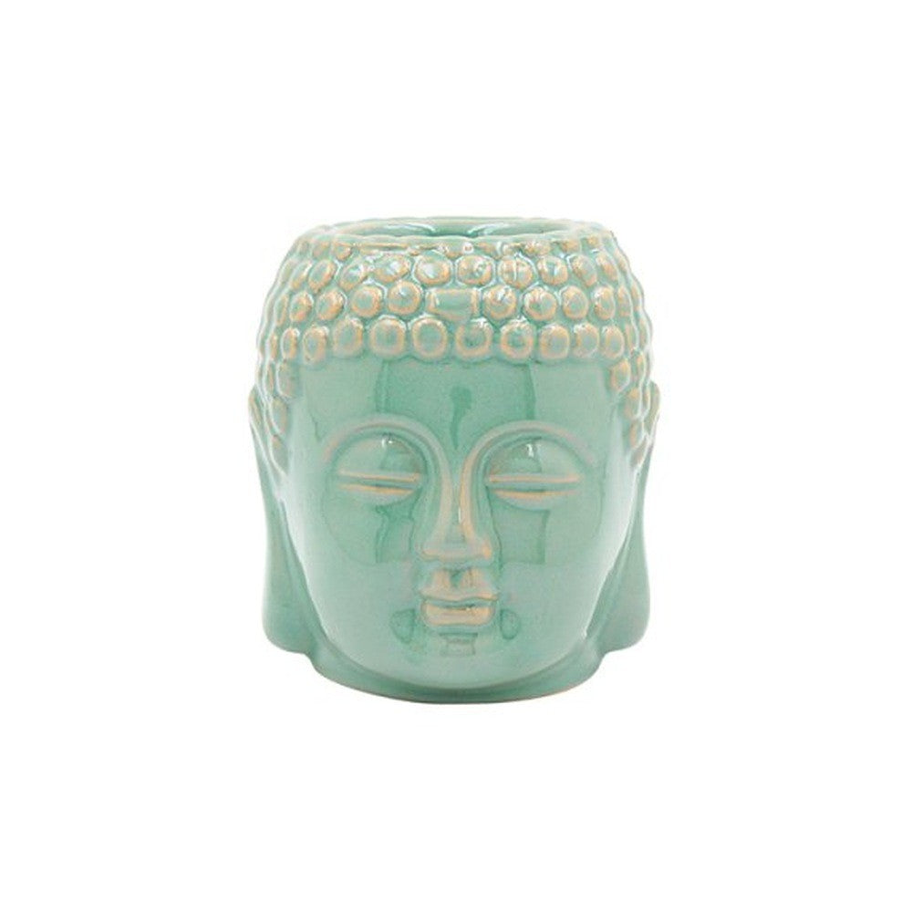 Buddha Head Tealight Wax Melt Burner Oil Warmer Home Fragrance Colour Choice