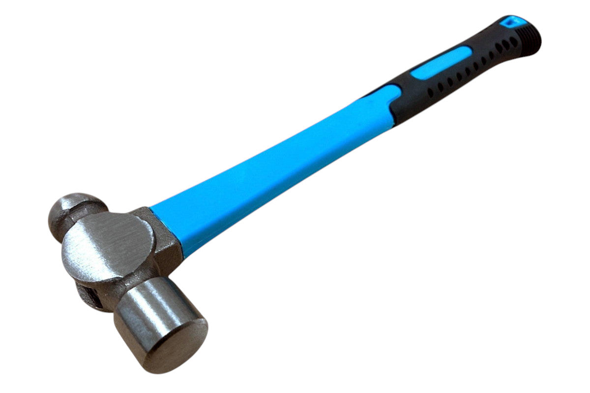 3 Piece Ball Pein Hammer Set | Fibreglass Shaft with Soft Grip Rubber Handle | 8oz 16oz & 32oz