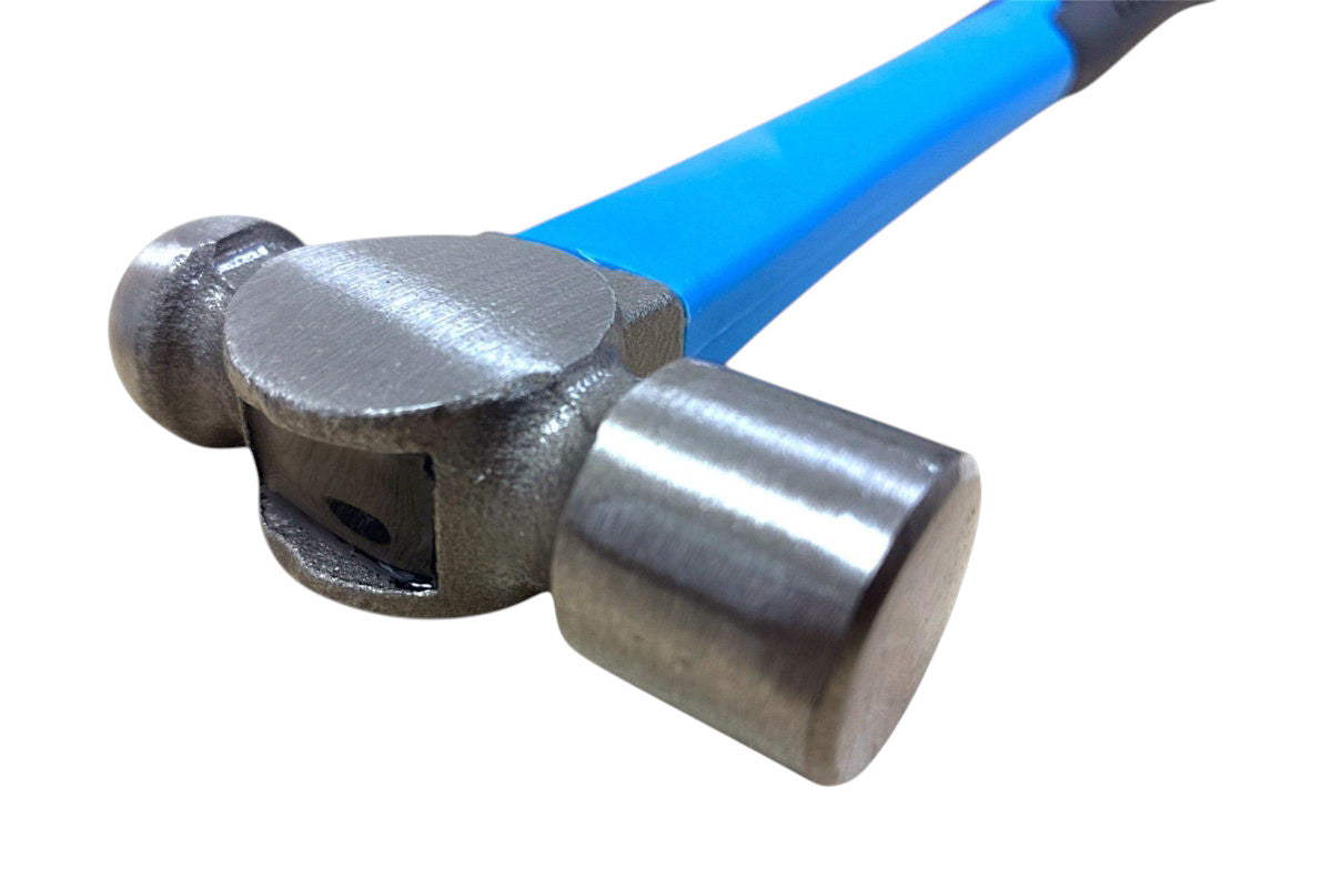 3 Piece Ball Pein Hammer Set | Fibreglass Shaft with Soft Grip Rubber Handle | 8oz 16oz & 32oz