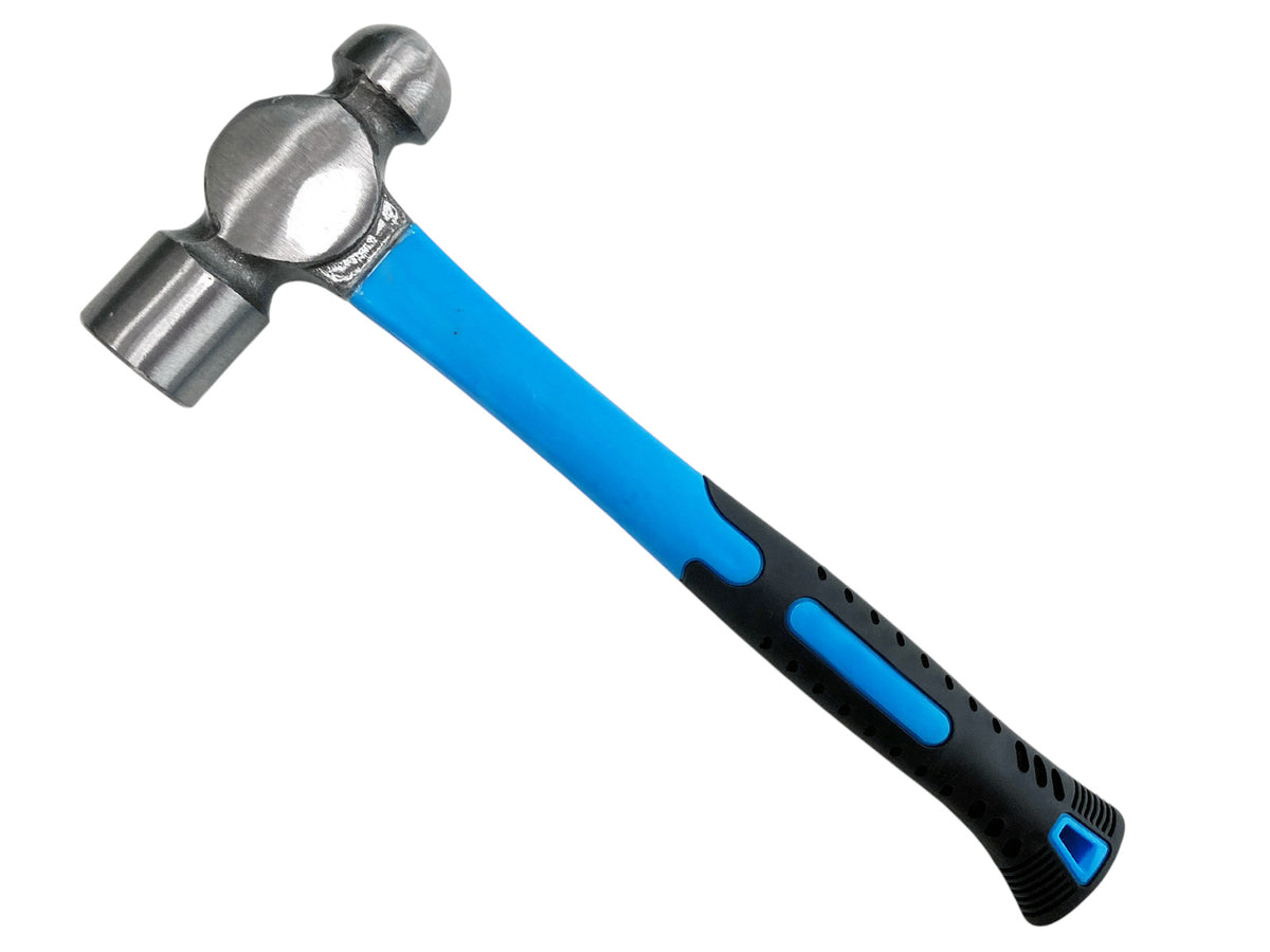 3 Piece Ball Pein Hammer Set | Fibreglass Shaft with Soft Grip Rubber Handle | 8oz 16oz & 32oz