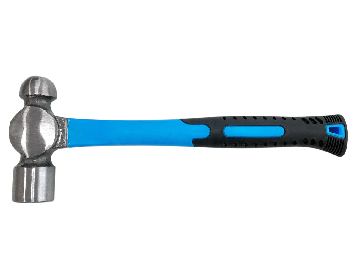 3 Piece Ball Pein Hammer Set | Fibreglass Shaft with Soft Grip Rubber Handle | 8oz 16oz & 32oz