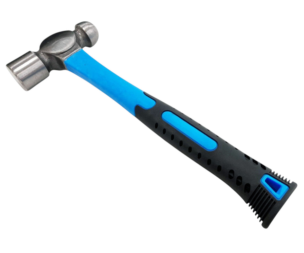 3 Piece Ball Pein Hammer Set | Fibreglass Shaft with Soft Grip Rubber Handle | 8oz 16oz & 32oz