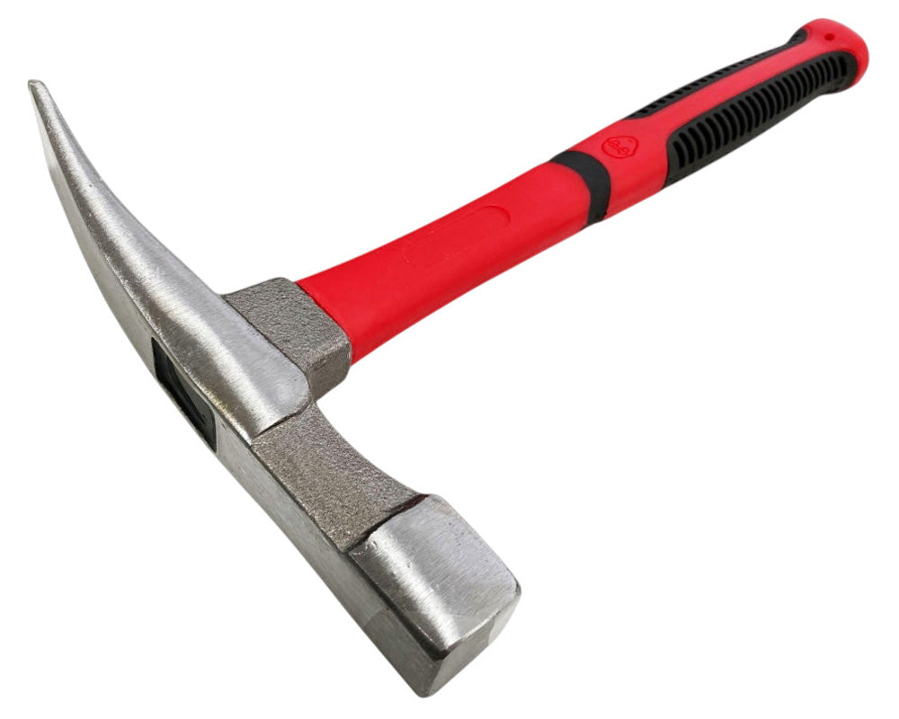 21oz (600g) Brick Hammer with Fibreglass Shaft and Rubber Grip Handle
