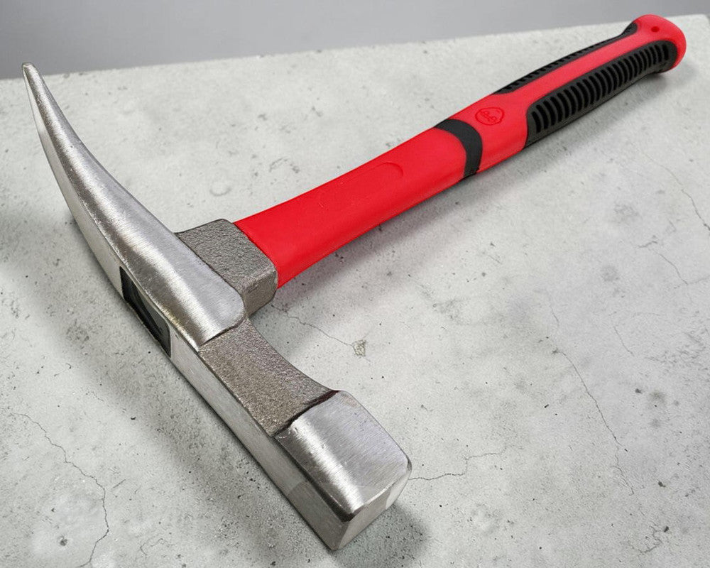 21oz (600g) Brick Hammer with Fibreglass Shaft and Rubber Grip Handle