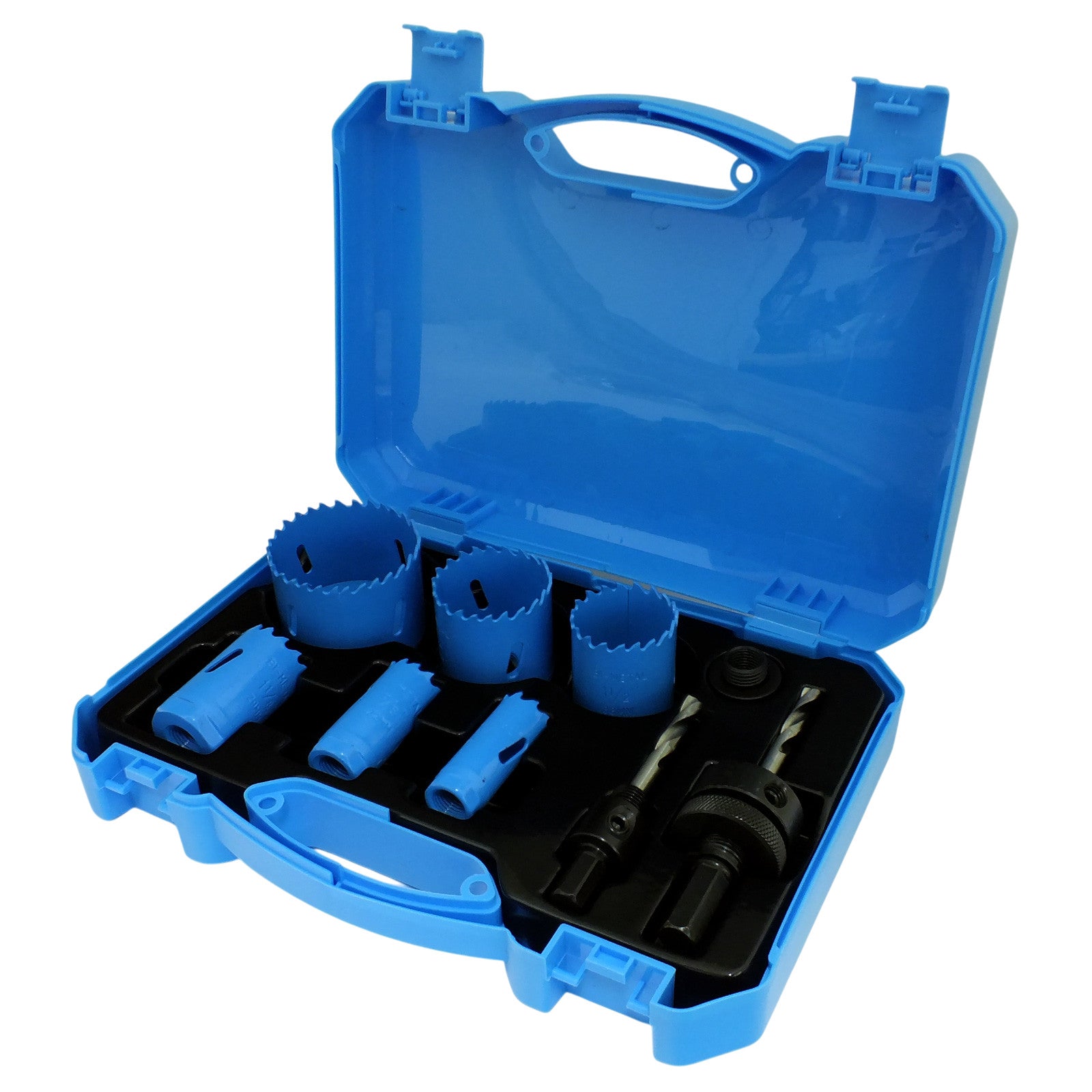 9pc Bi-Metal HSS Holesaw Kit Cuts Metal Steel Iron Brass Aluminium Wood