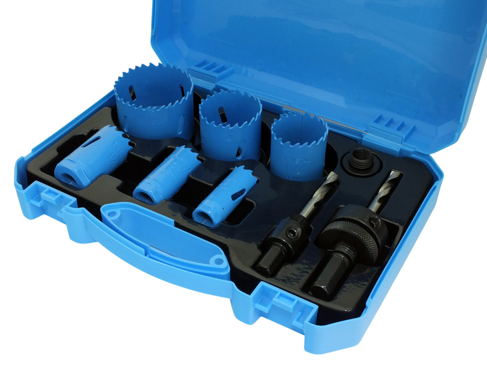 9pc Bi-Metal HSS Holesaw Kit Cuts Metal Steel Iron Brass Aluminium Wood