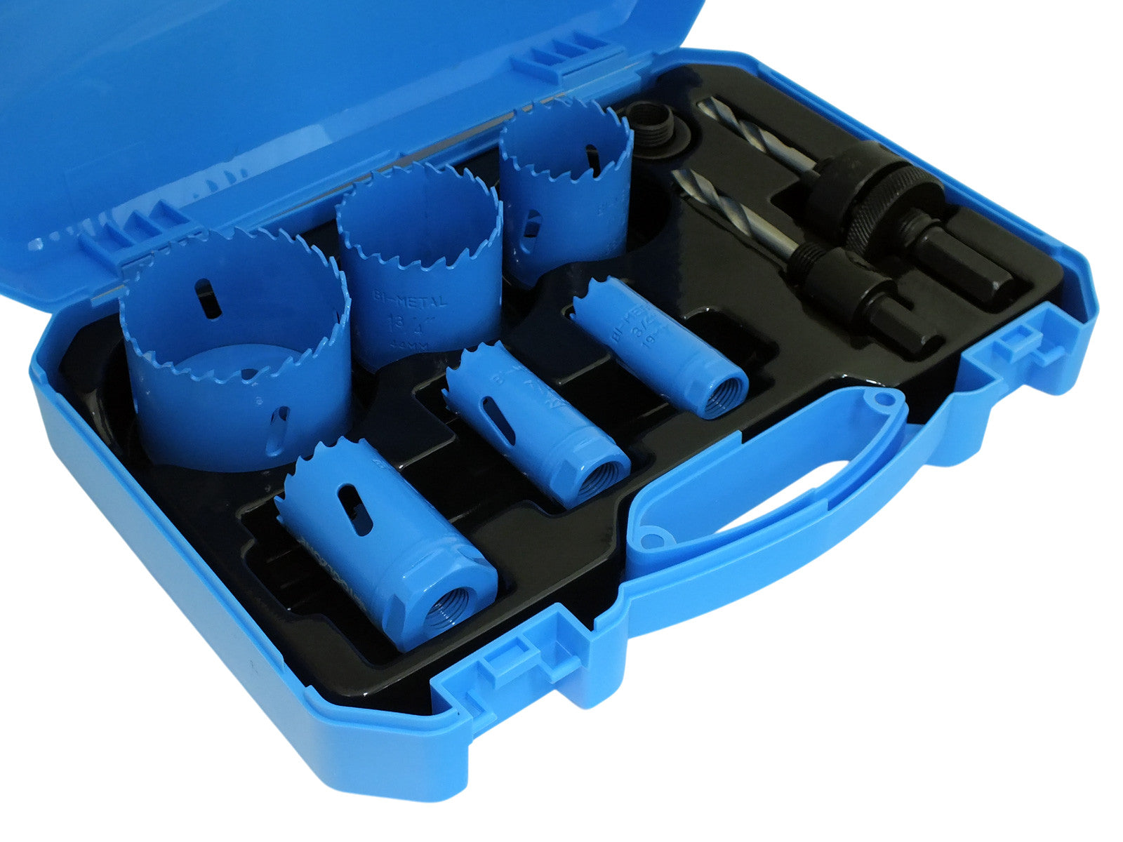 9pc Bi-Metal HSS Holesaw Kit Cuts Metal Steel Iron Brass Aluminium Wood