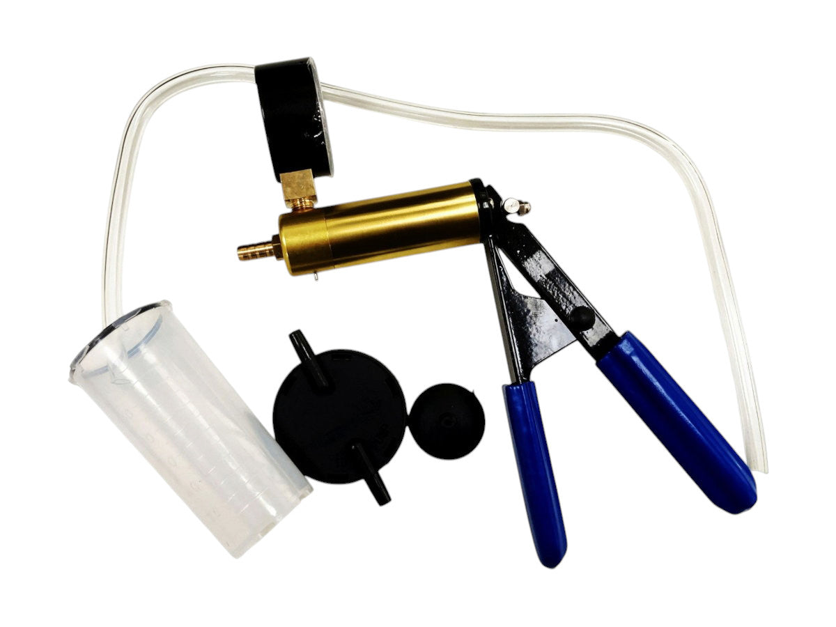 16pc Vacuum Tester & Brake Bleeding Kit Hand Held Pump & Pressure Gauge with Case