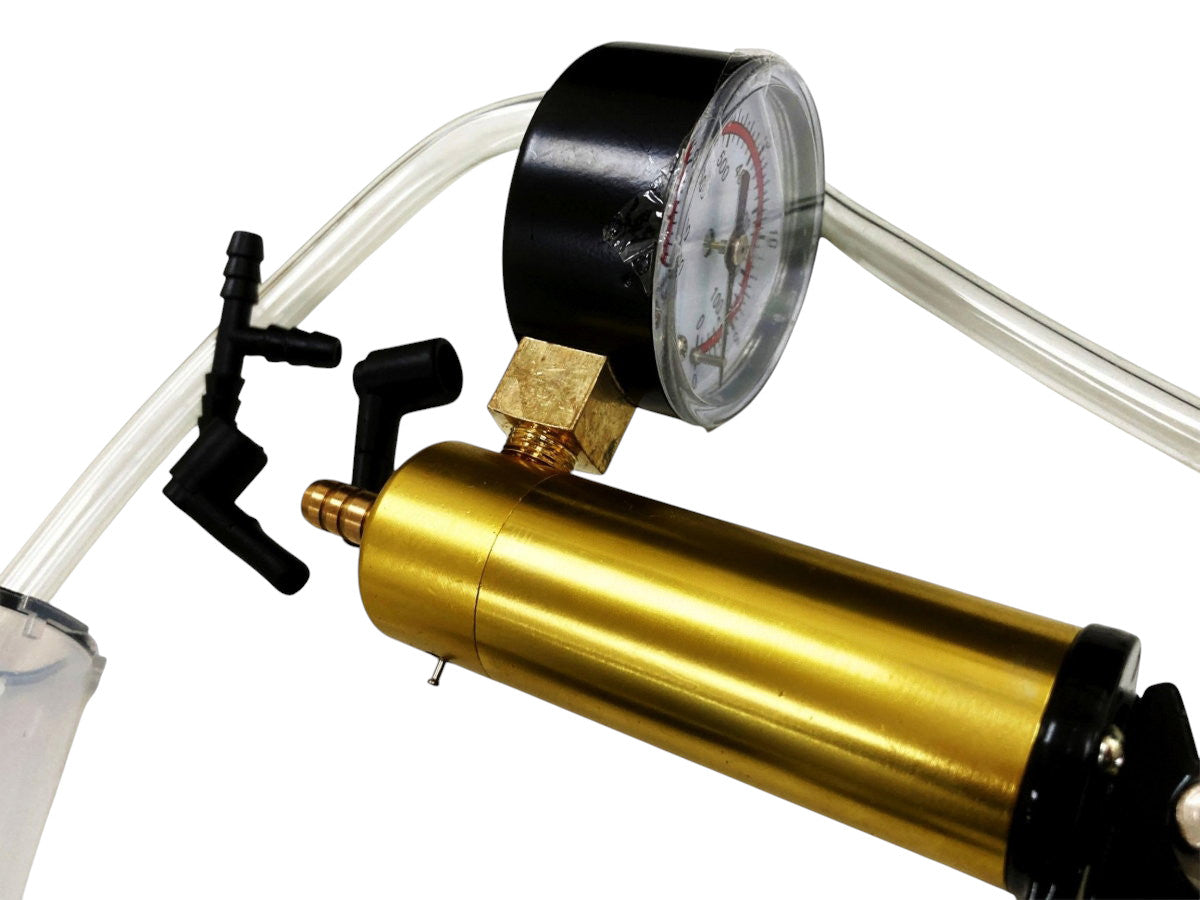 16pc Vacuum Tester & Brake Bleeding Kit Hand Held Pump & Pressure Gauge with Case