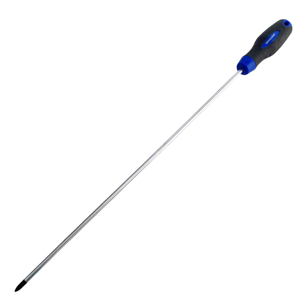 Engineers Magnetic PZ2 Pozi Screwdriver with 400mm Extra Long Shaft &  Soft Grip Rubber Handle