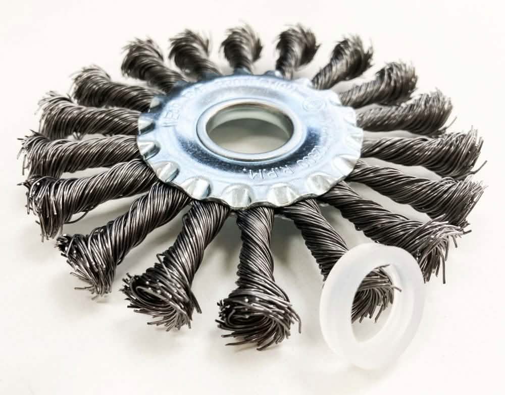 Flat Twist Knot Wire Wheel Brush Angle Grinder 22.2mm Rust Paint Removal 115mm