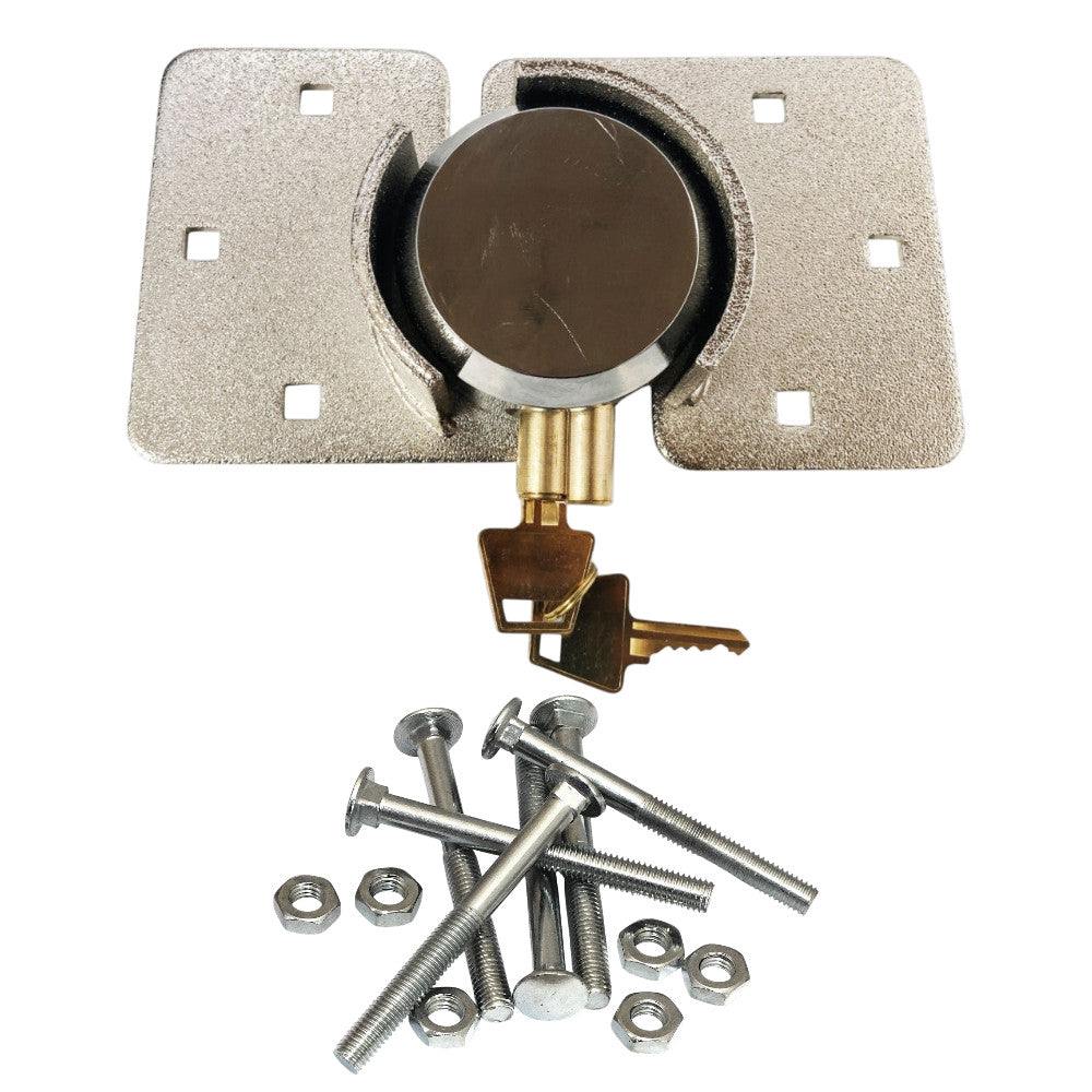 High Security Van Garage Shed 73mm Padlock Hasp Set + Nuts Bolts Fixings