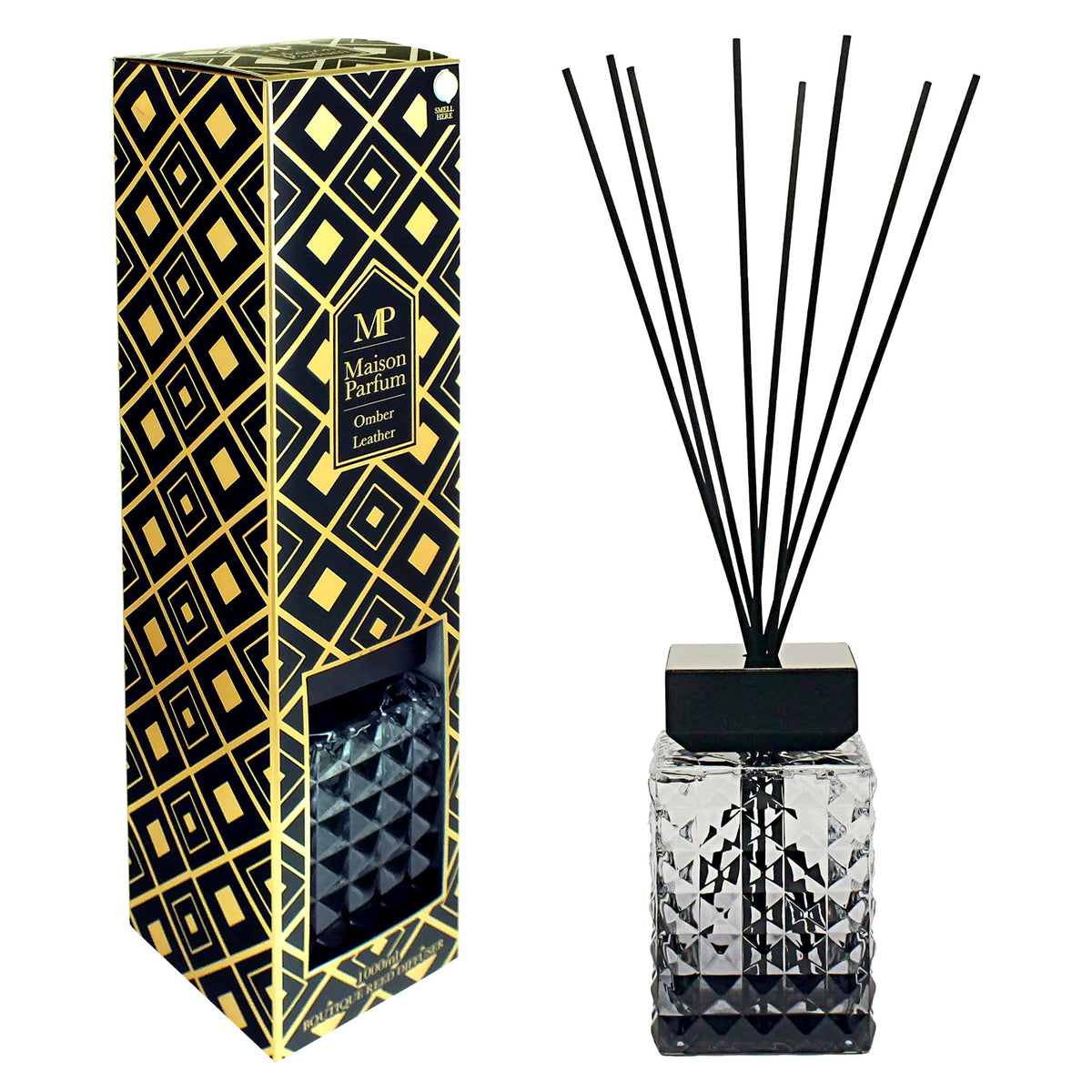 Maison Parfum Omber Leather Home Fragrance Reed Diffuser - Extra Large 1000ml Size