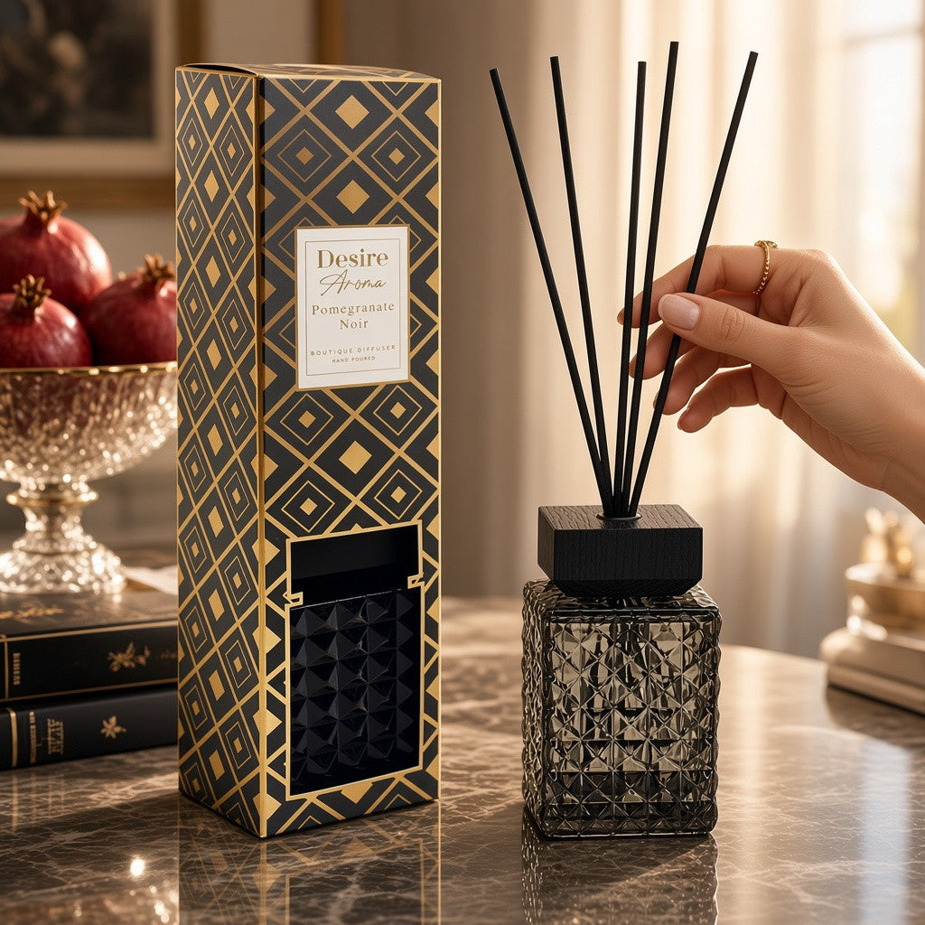 Maison Parfum Pomegranate Noir Home Fragrance Reed Diffuser - Extra Large 1000ml Size
