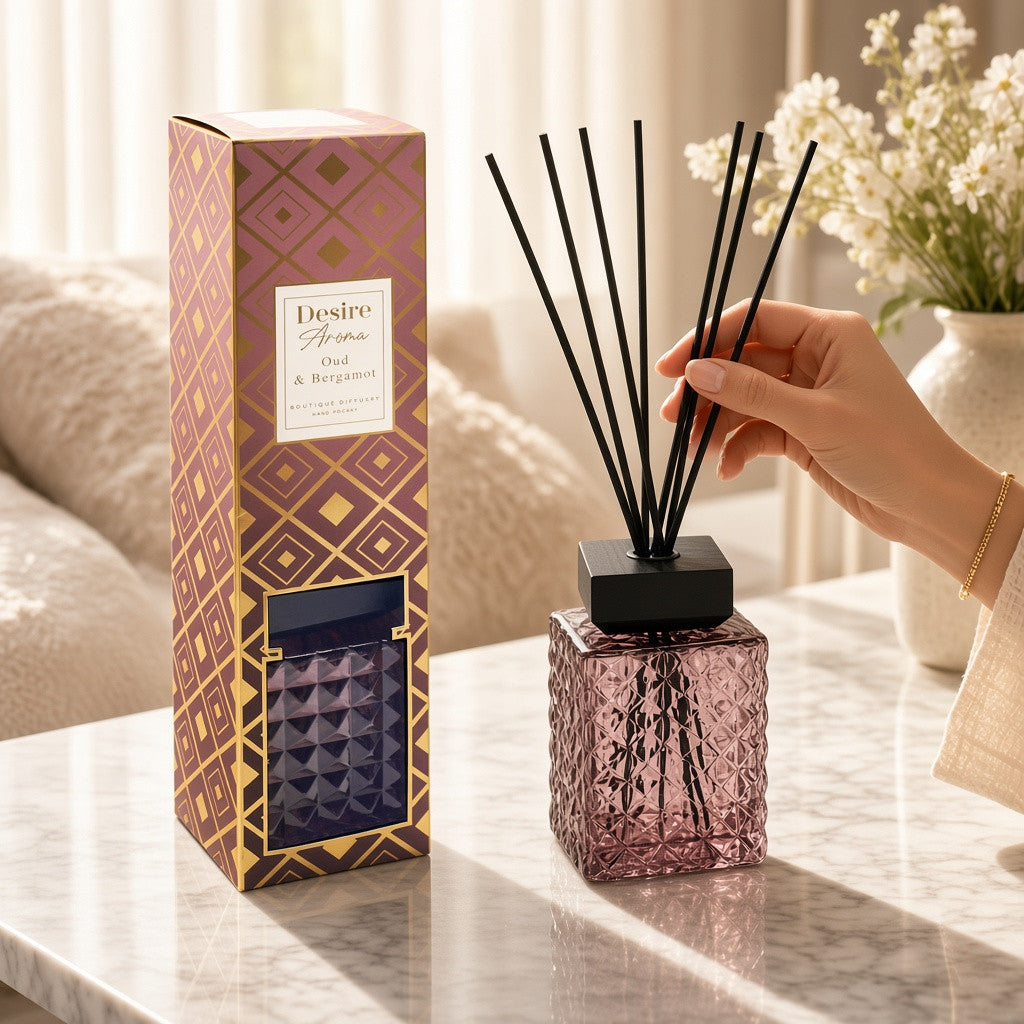 Maison Parfum Oud & Bergamont Home Fragrance Reed Diffuser - Extra Large 1000ml Size