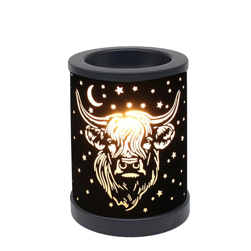 Highland Cow Scented Wax Tart Warmer & Oil Burner Fragrance Diffuser Aroma Lamp plus Scented Wax Melts