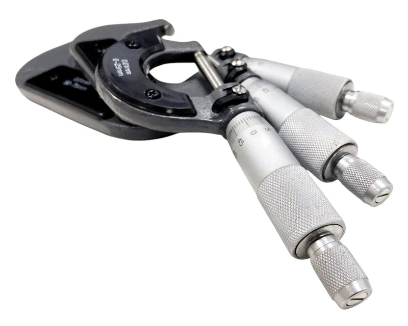 3pc 0-75mm Metric External Outside Micrometers Measuring Calipers with Case