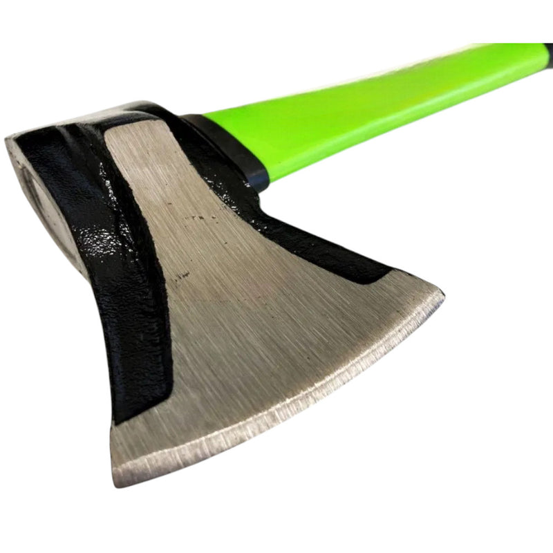 1kg Anti Jam Head Hand Axe Fibreglass Shaft Rubber Grip *Lifetime Warranty* - tooltime.co.uk