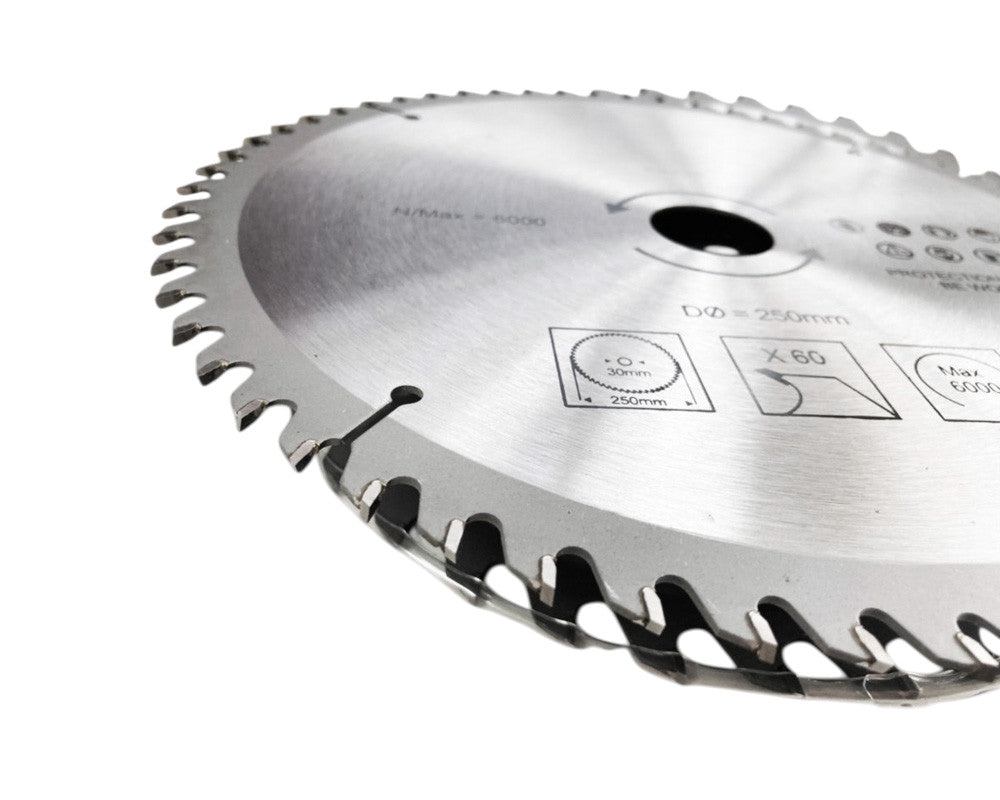 2pc 250mm TCT Circular Saw Blades 40 & 60 Teeth with Adapter O Rings