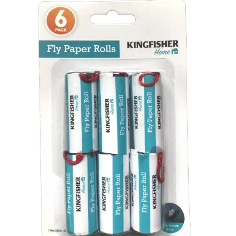 6pc Fly Catcher Paper Insect Killer Sticky Glue Tape Roll Bug Trap Poison Free