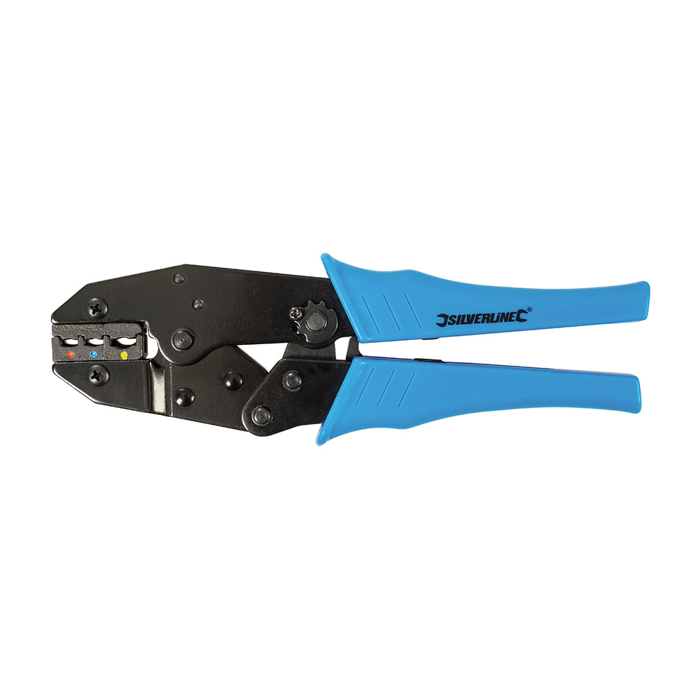 Ratchet Crimping Tool Electricians Wire Terminal Crimper Pliers Silverline PL55
