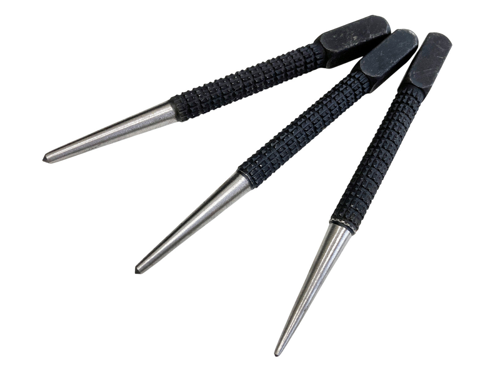 6pc Nail & Centre Punch Set Alloy Steel with Knurled Body | Centre Point Marking Scribes and Punches