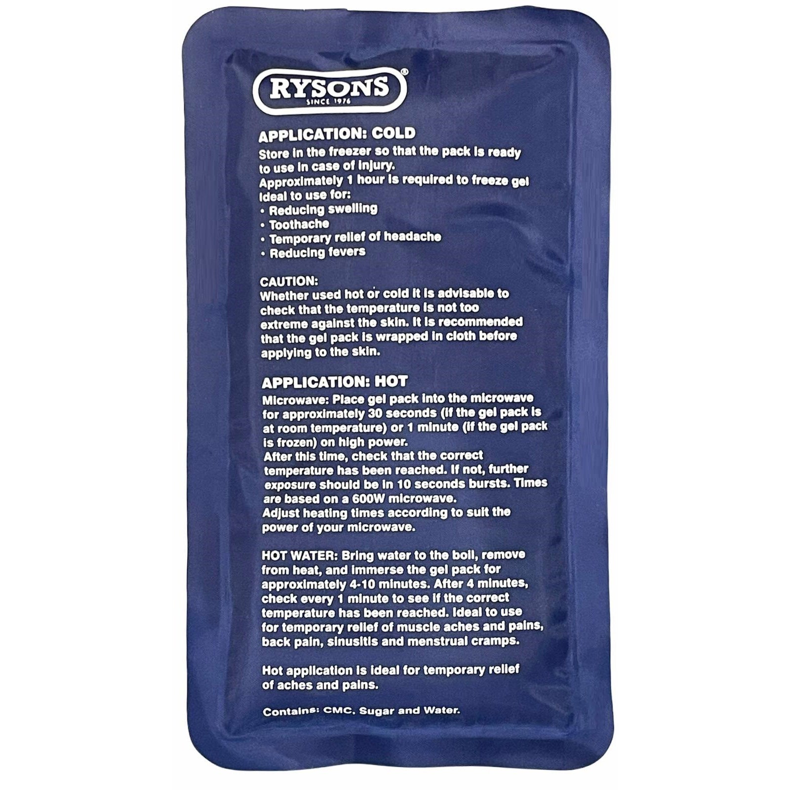Hot or Cold Gel Compress Reusable Ice Packs for Sports Injuries and Pain Relief