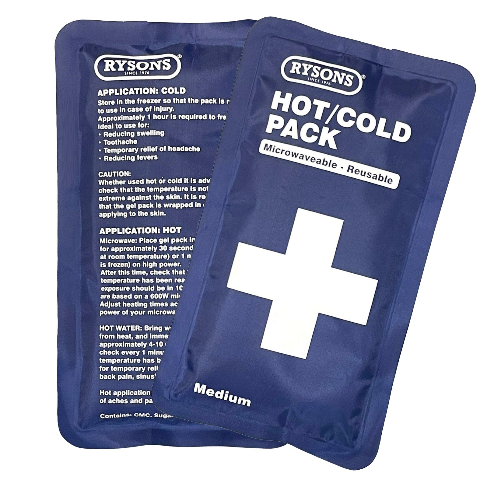 Hot or Cold Gel Compress Reusable Ice Packs for Sports Injuries and Pain Relief
