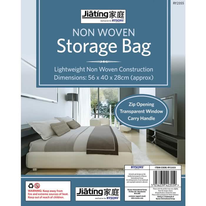Storage Bag with Zip Non Woven Lightweight with Handle