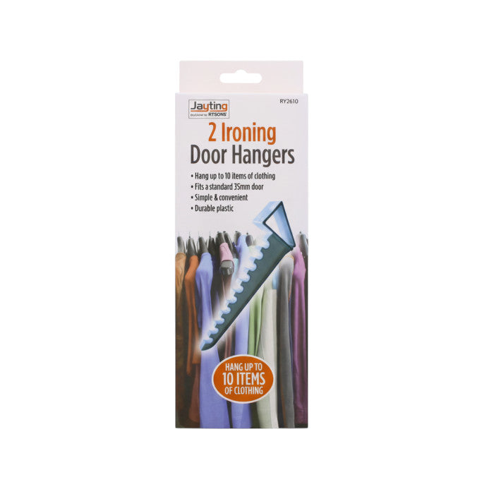 2 Ironing Door Hangers Hook Hanger Clothes Storage Organiser