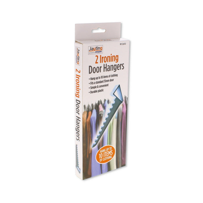 2 Ironing Door Hangers Hook Hanger Clothes Storage Organiser