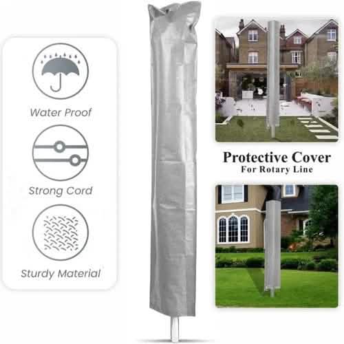 Rotary Washing Line Cover Waterproof Outdoor Airer Dryer Parasol 148x30cm