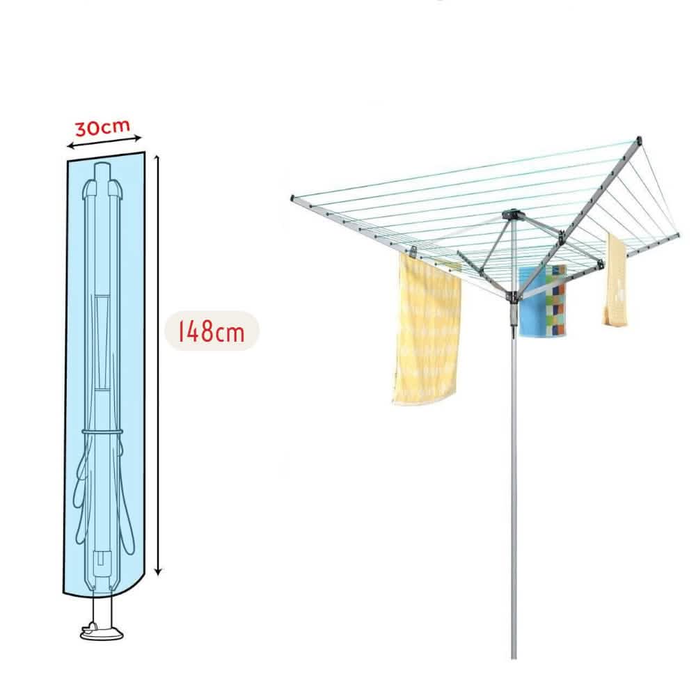 Rotary Washing Line Cover Waterproof Outdoor Airer Dryer Parasol 148x30cm
