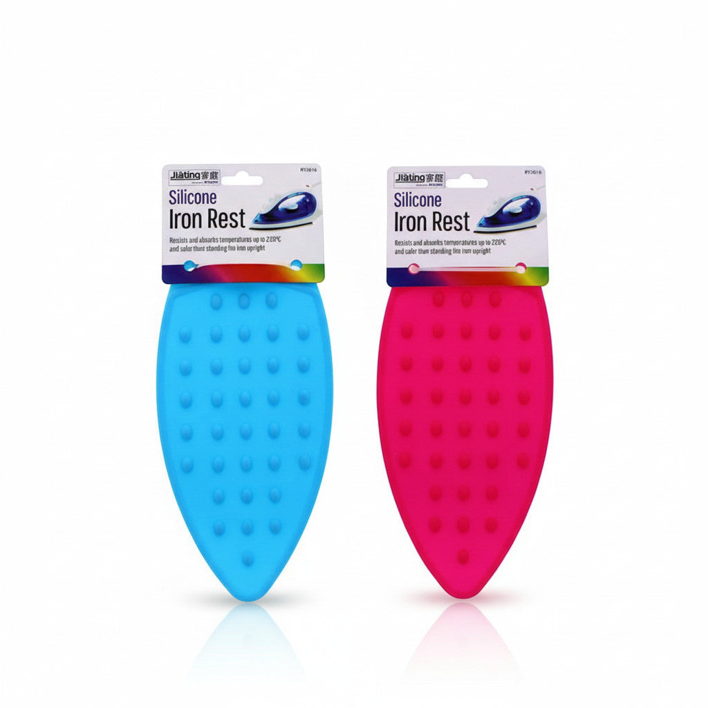 Silicone Iron Rest Heat Resistant Ironing Mat Pad Blue/Pink