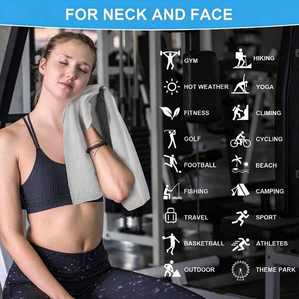 Ultra-soft Super Cooling Towel - Breathable and Quick Drying for Gym, Yoga, Travel and Outdoor Activities