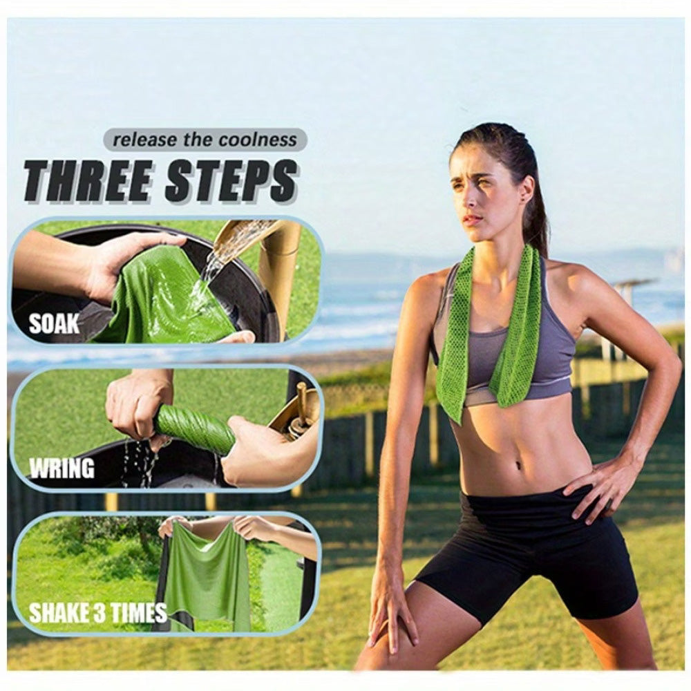 Ultra-soft Super Cooling Towel - Breathable and Quick Drying for Gym, Yoga, Travel and Outdoor Activities