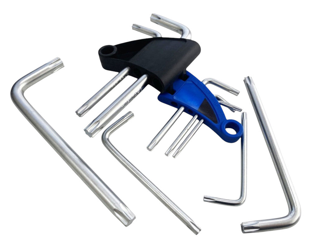 9pc Torx Star Key Set Tamper Proof Security Ends T10-T50 with Storage Case