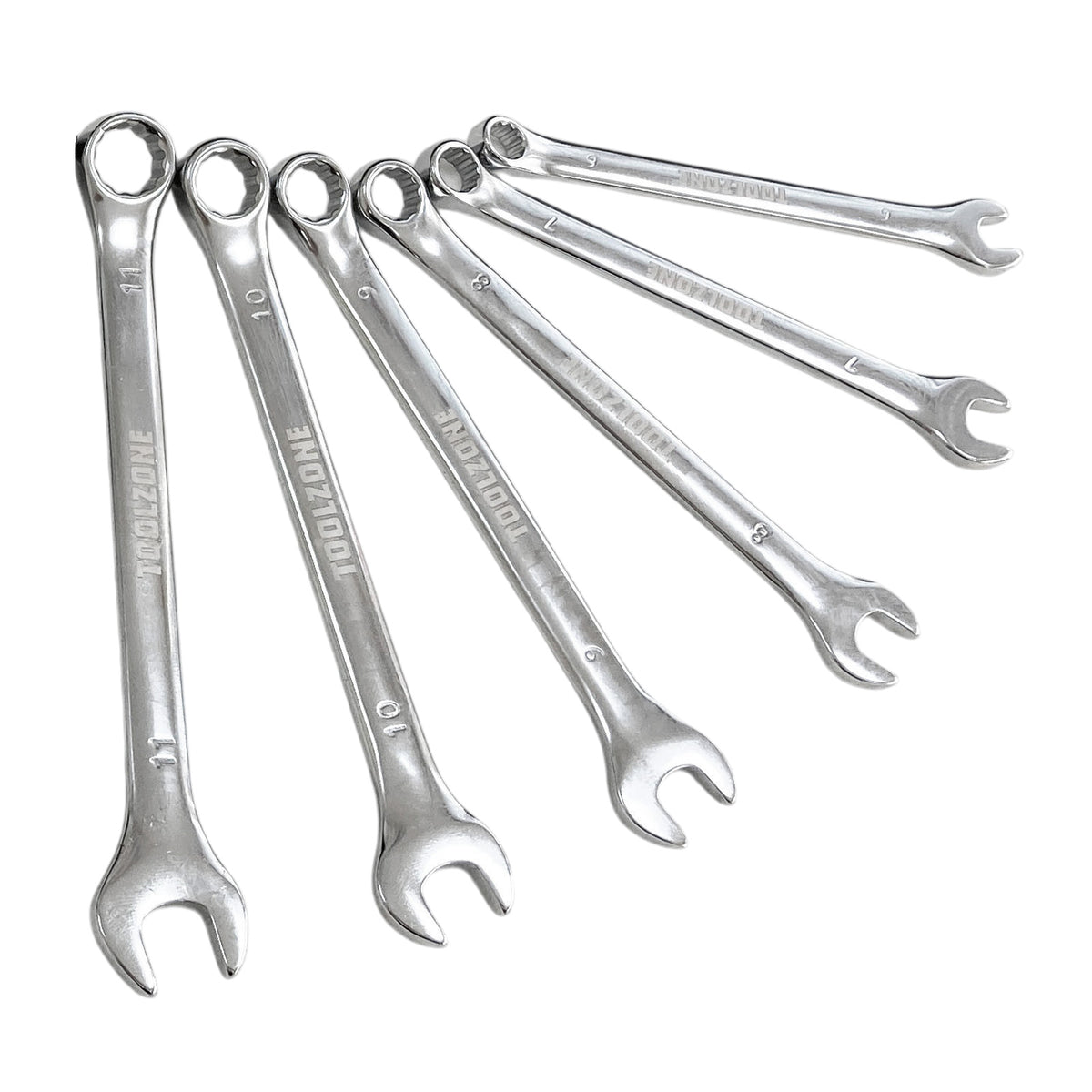 12pc Combination Spanner Set 6-22mm Metric Open & Ring Wrenches with Storage Rack