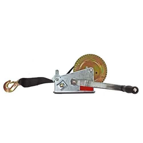 2000lb Hand Manual Winch + 8m Webbing Strap + Hook for Boat Marine Trailer