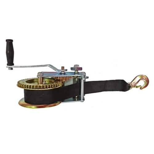 2000lb Hand Manual Winch + 8m Webbing Strap + Hook for Boat Marine Trailer