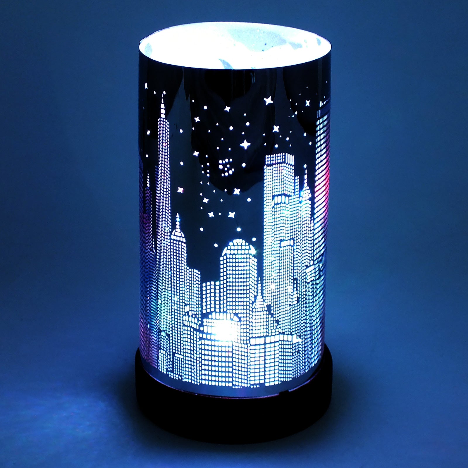 Christmas City Light Lamp Colour Changing LED Round Metal Shade